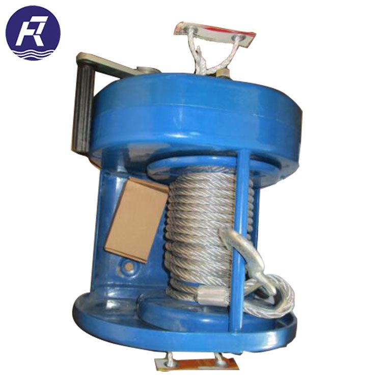 Portable wire rope manual hand anchor winch