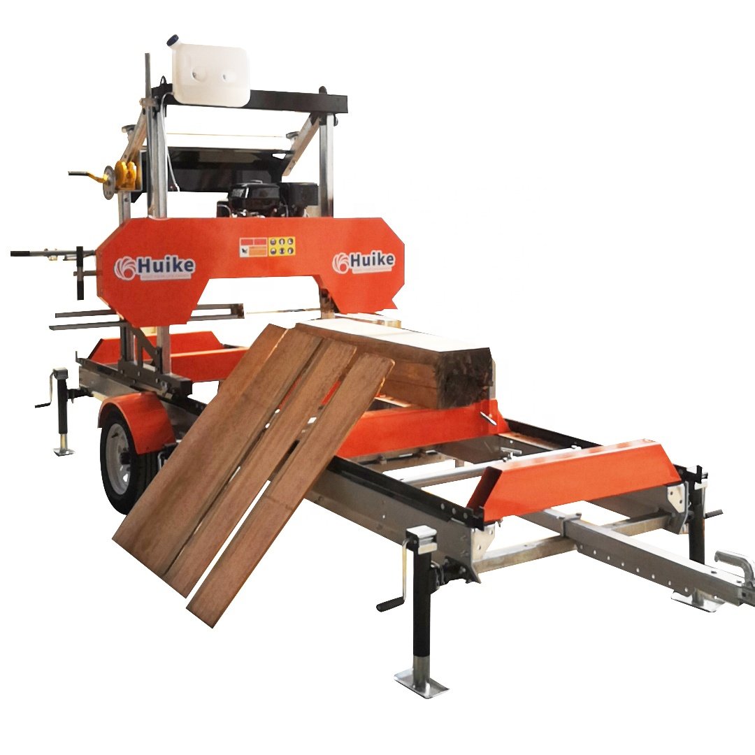 CE Approved Huike used sawmill machine heavy duty bandsaw household portable sawmill with winch