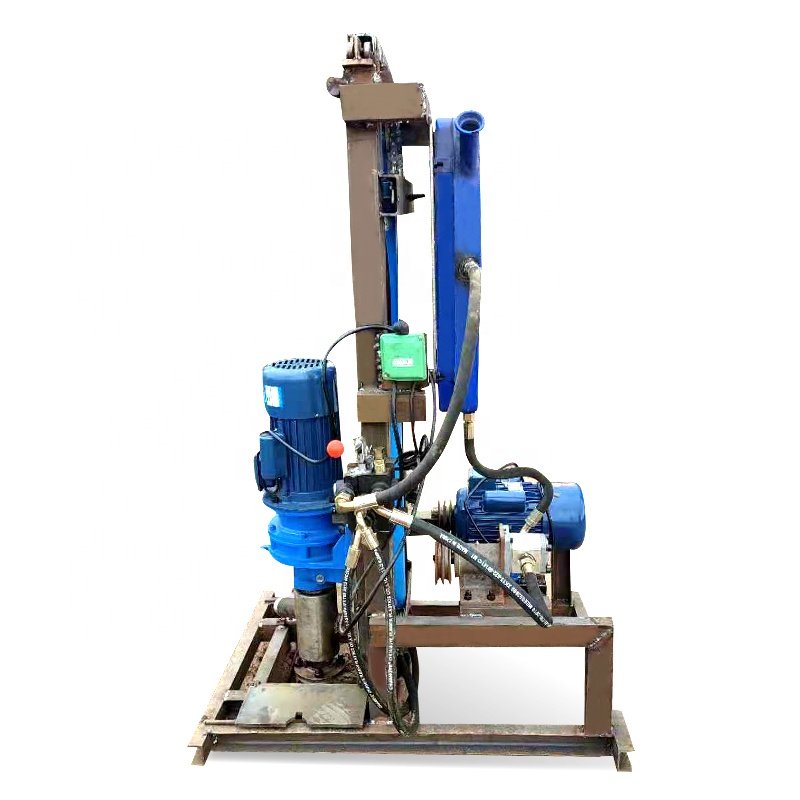 Portable 100m Deep Small Water Bore Well Drilling Machine Electric Hydraulic Underground Core Drill Rig Machine