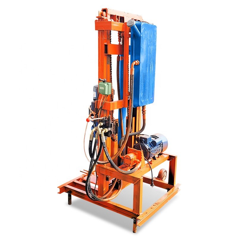 Portable 100m Deep Small Water Bore Well Drilling Machine Electric Hydraulic Underground Core Drill Rig Machine