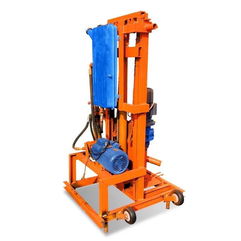 Portable 100m Deep Small Water Bore Well Drilling Machine Electric Hydraulic Underground Core Drill Rig Machine
