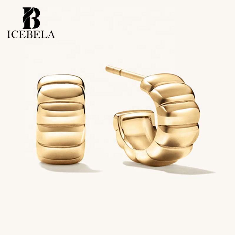 Wholesale Minimalist Gold Plated Fashion Fine Jewelry Trendy Earrings Jewelry Women 925 Sterling Silver Stud Earring For Girls