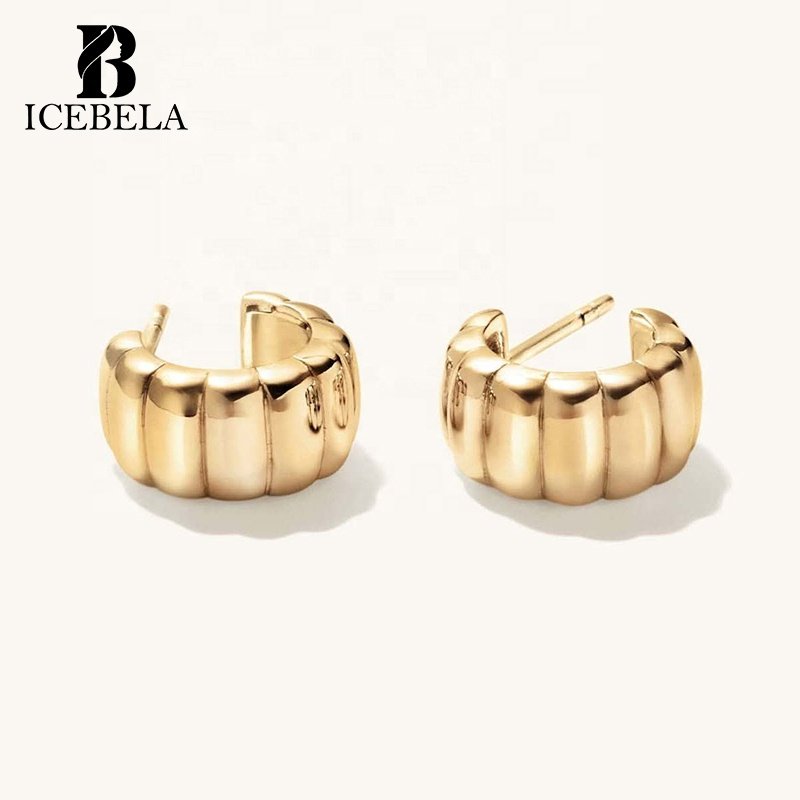 Wholesale Minimalist Gold Plated Fashion Fine Jewelry Trendy Earrings Jewelry Women 925 Sterling Silver Stud Earring For Girls