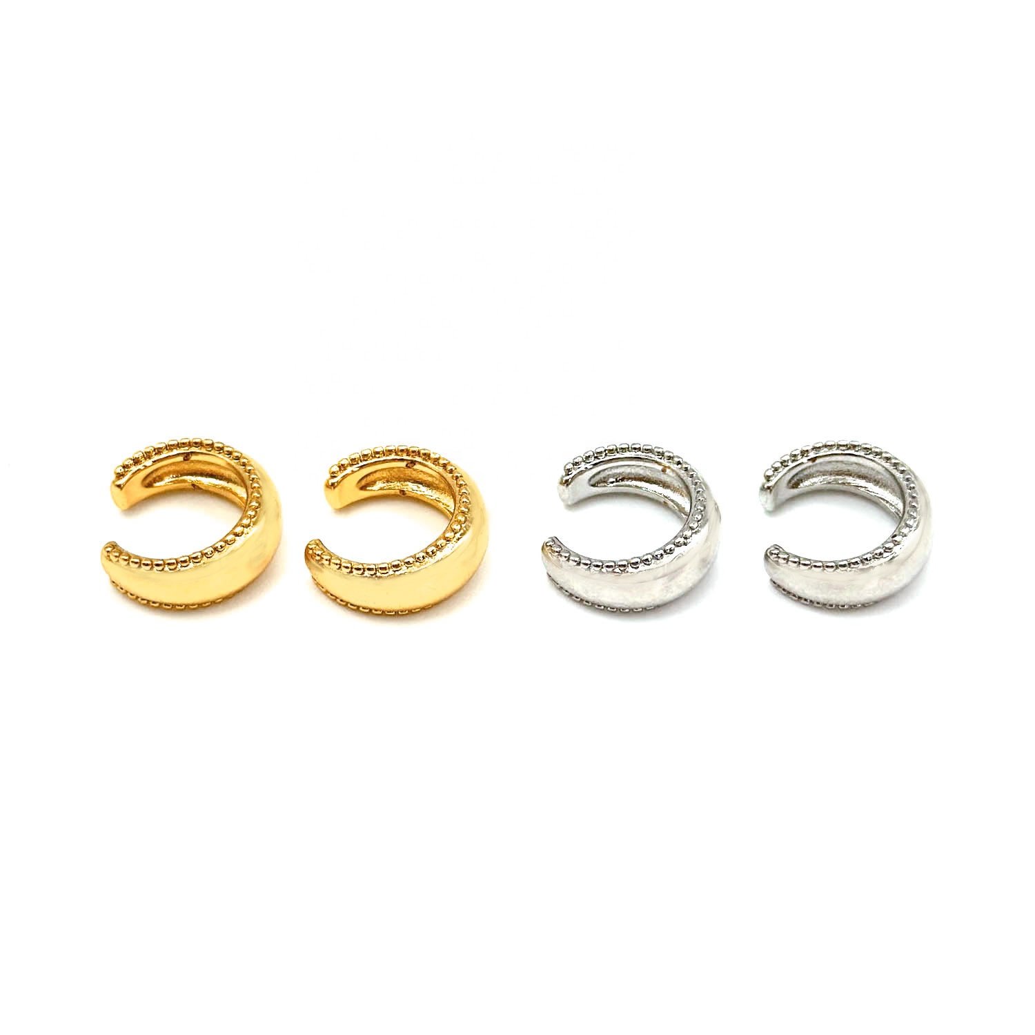 Minimalist Jewelry 18K Gold Plated Smooth Ear Cuff Jewelry Earrings Women