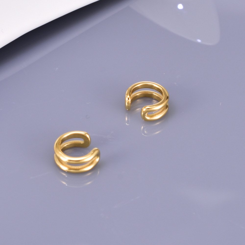 Anti Tarnish Ladies Ear Fashion Cuff Earrings Stainless Steel Tarnish Free Women Jewelry And Accessories