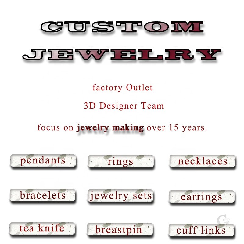 Charm Jewelry Custom Ring Bracelet Pendant Necklace Earrings Wholesale Factory China Cheap Price Custom Jewelry