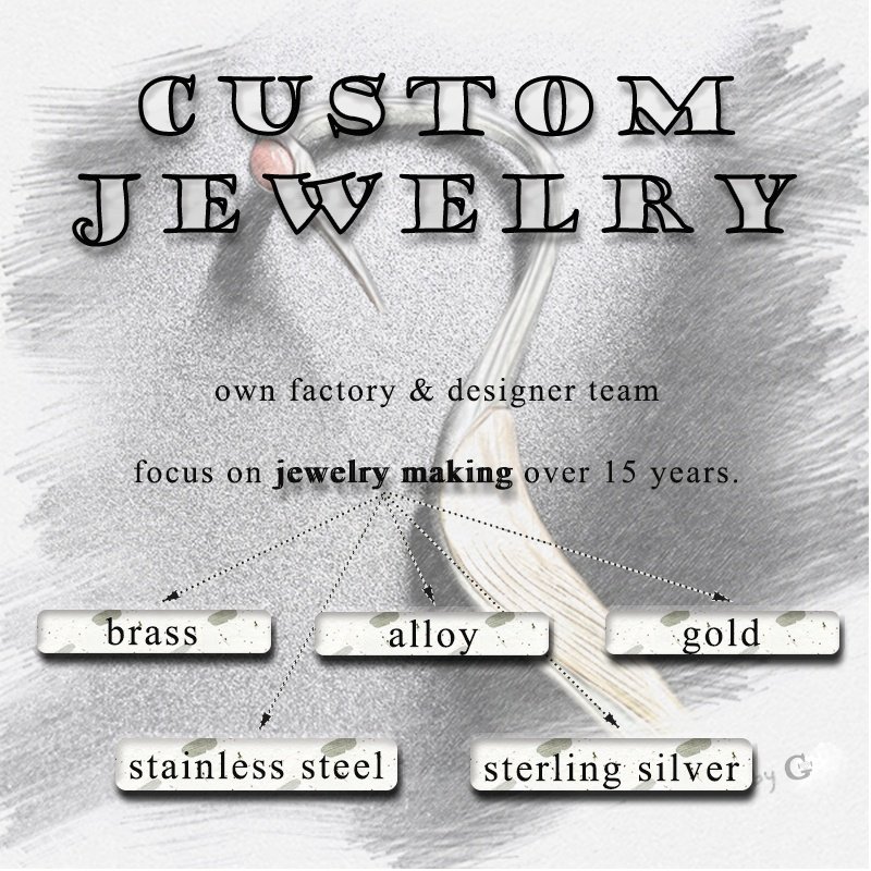 Charm Jewelry Custom Ring Bracelet Pendant Necklace Earrings Wholesale Factory China Cheap Price Custom Jewelry