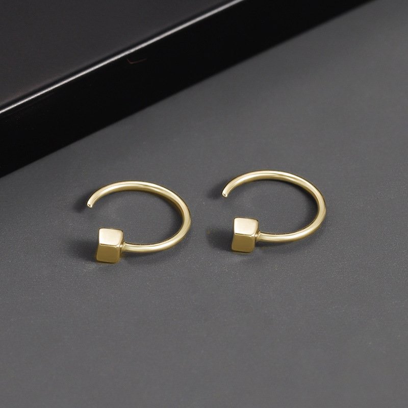 Fashion Fine Earrings Jewelry Tiny Gold Plated Diamond Earrings for Women Men Wholesale Bulk Jewelry