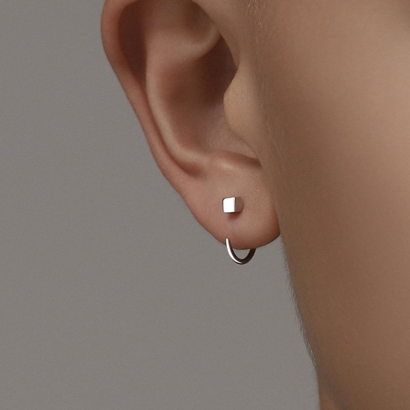 Fashion Fine Earrings Jewelry Tiny Gold Plated Diamond Earrings for Women Men Wholesale Bulk Jewelry