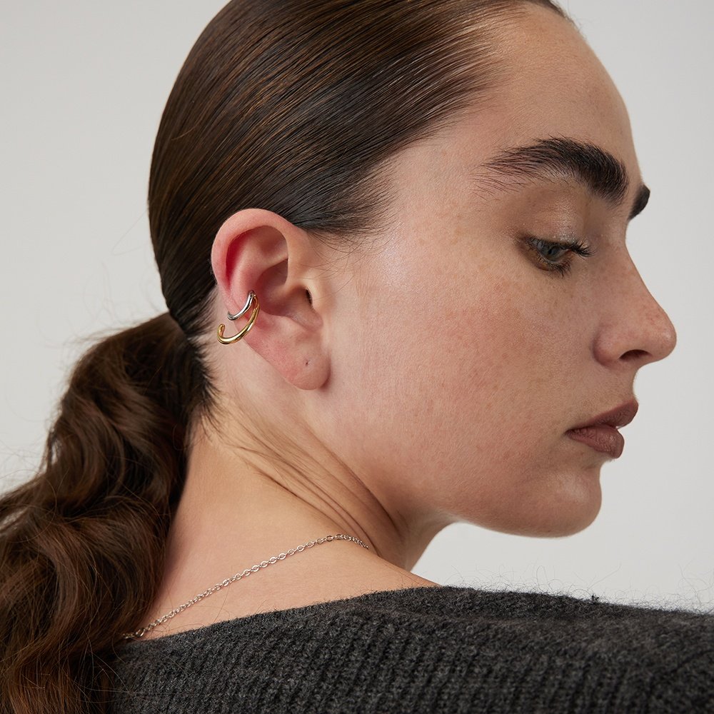 Original Design 18K Gold Plated Brass Jewelry Irregular Line Ear Cuff Mix Color For Women Party Earrings E221419