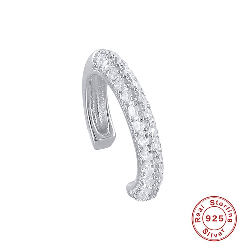 2022 NEW Fashion Simple Jewelry Earring Set Real 925 Sterling Silver Ear Cuff Earring Small Diamond Zircon Earring for Women