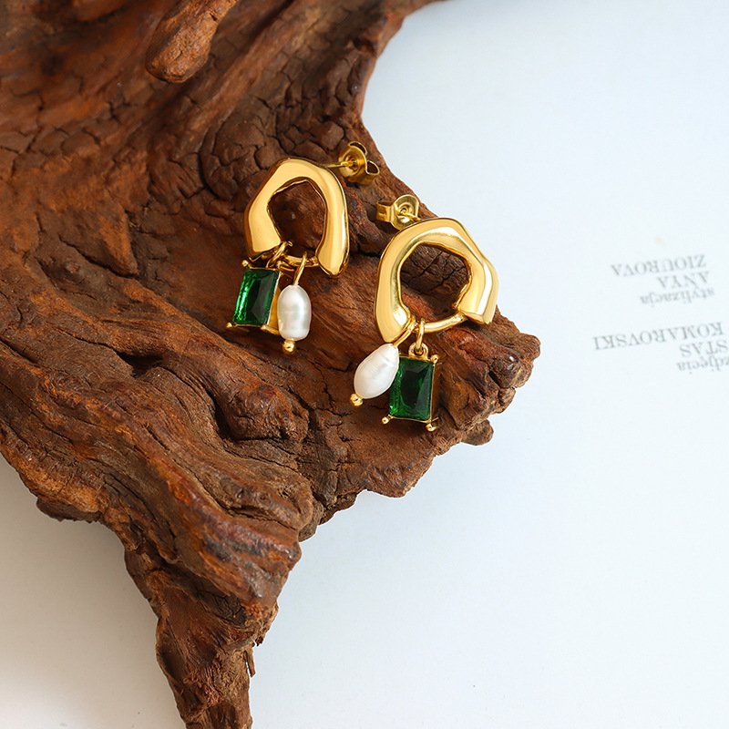 New Design Pear Cuff Earrings For Women Gold Plated Stainless Steel boucles d'oreilles