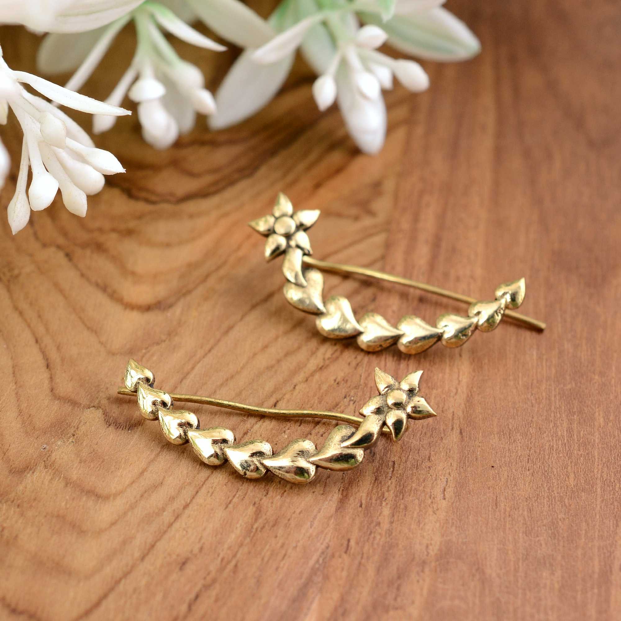 Wholesale Trendy Gold-Plated Ear Climber Earrings Popular 925 Sterling Silver Copper Alloy Jewelry for Women Gifts Engagements