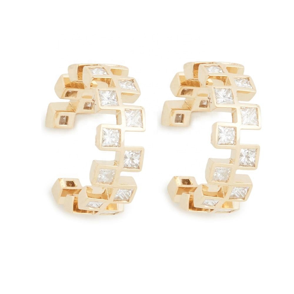 925 Sterling Silver Width Thick Hip Hop Fashion Upper Ear Cuff Earring Jewelry Wholesale