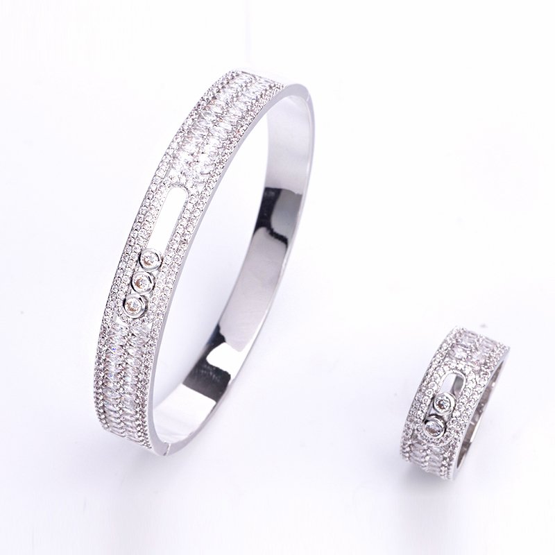 LX0008 High End 18K Gold Plated Fashion Jewelry Rings Solid Cuff Ring Bracelet Bangle Bracelet Copper Alloy Gold Jewelry