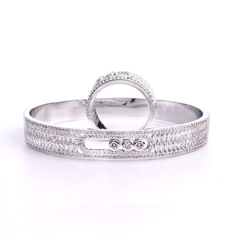 LX0008 High End 18K Gold Plated Fashion Jewelry Rings Solid Cuff Ring Bracelet Bangle Bracelet Copper Alloy Gold Jewelry