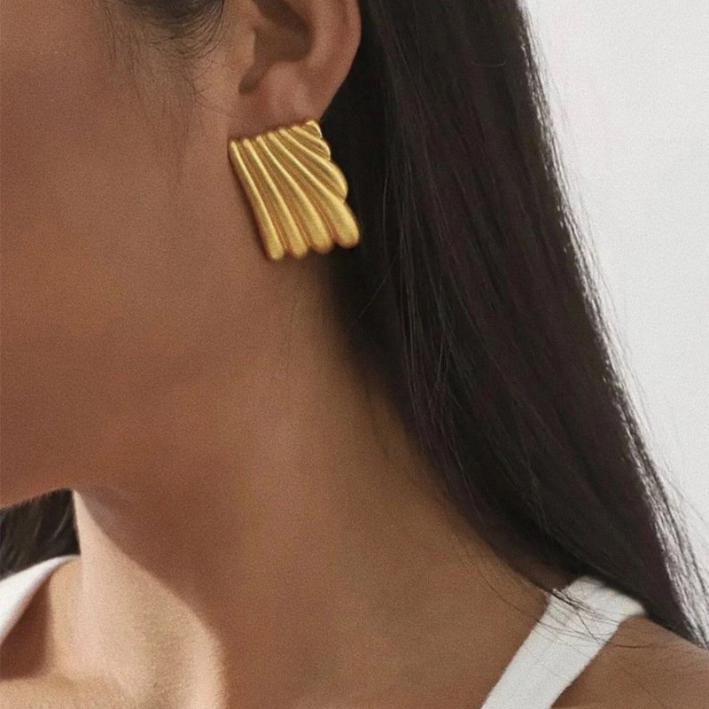 Styles Designing Customized Stainless Steel Geometric Hypoallergenic Ladies Brand Flower Earrings For Women