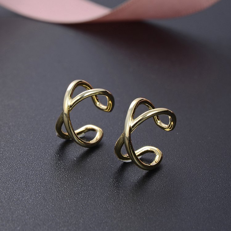 Simple Design Earrings Cuffs Jewelry 925 Sterling Silver Customized Plated Ear Cuff Earring Women