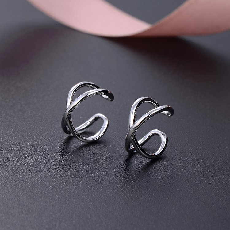 Simple Design Earrings Cuffs Jewelry 925 Sterling Silver Customized Plated Ear Cuff Earring Women