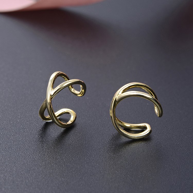 Simple Design Earrings Cuffs Jewelry 925 Sterling Silver Customized Plated Ear Cuff Earring Women