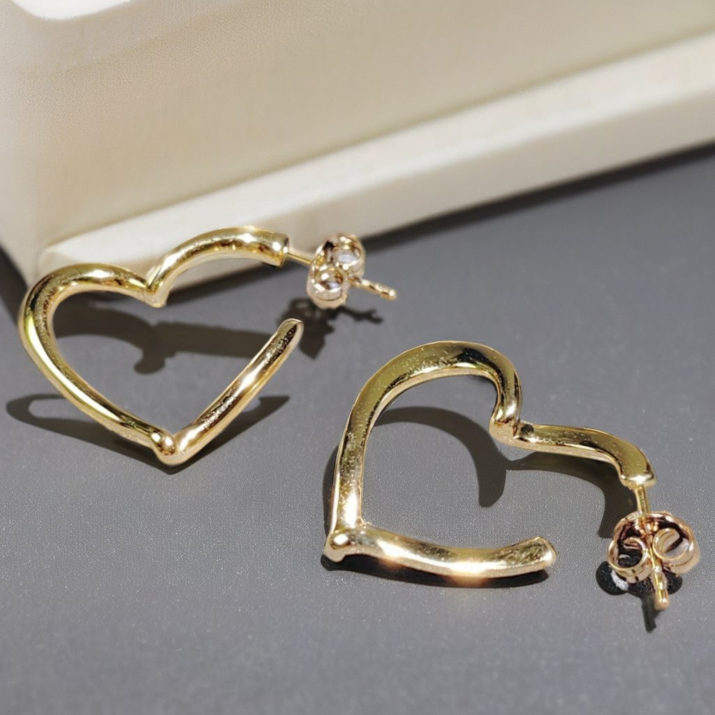 Popular High Design Custom Heart Fashion Hoop Earings Stud Earrings Jewelry For Girls Best Friend Sense Of Ceremony Gift