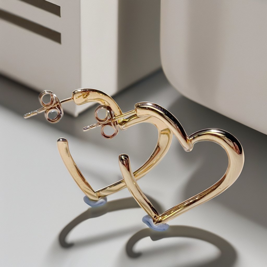 Popular High Design Custom Heart Fashion Hoop Earings Stud Earrings Jewelry For Girls Best Friend Sense Of Ceremony Gift