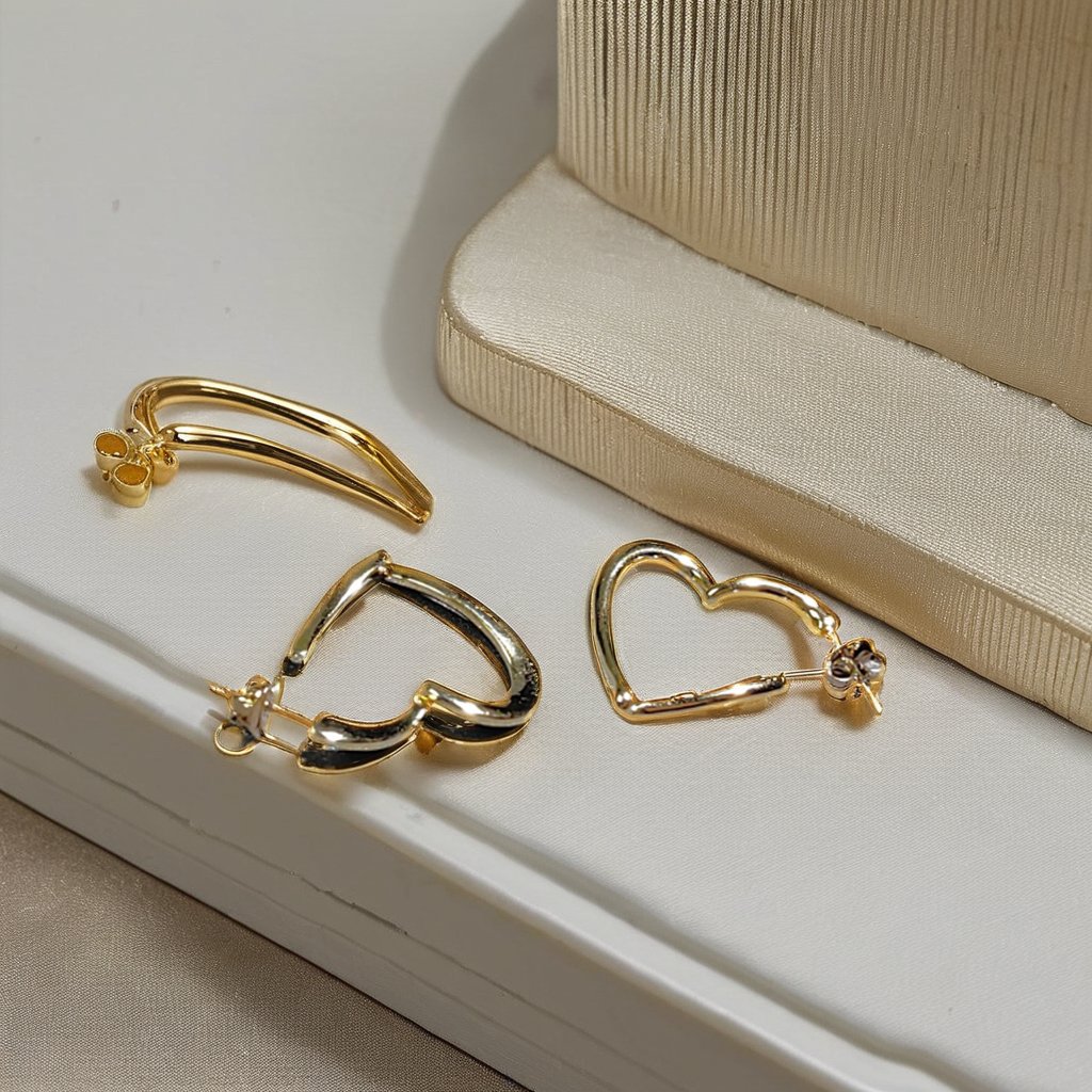 Popular High Design Custom Heart Fashion Hoop Earings Stud Earrings Jewelry For Girls Best Friend Sense Of Ceremony Gift
