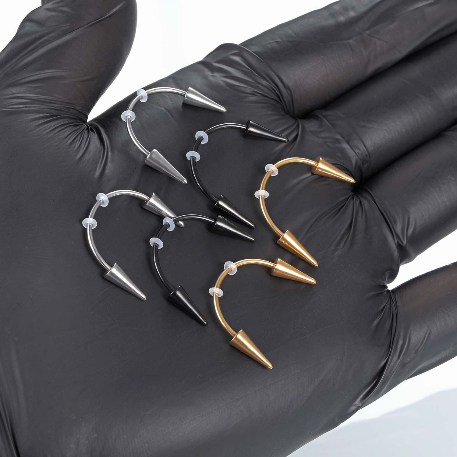 Fine Jewelry Tooth Decoration C Rod Smile Lip Tiger Tooth Nail Zombie Tooth Lace Nail Stainless Steel Spike Vampire Lip Piercing