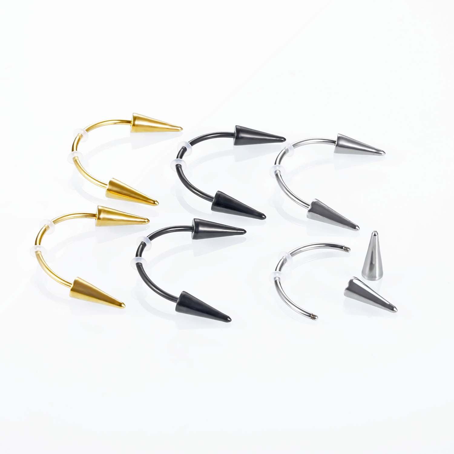 Fine Jewelry Tooth Decoration C Rod Smile Lip Tiger Tooth Nail Zombie Tooth Lace Nail Stainless Steel Spike Vampire Lip Piercing
