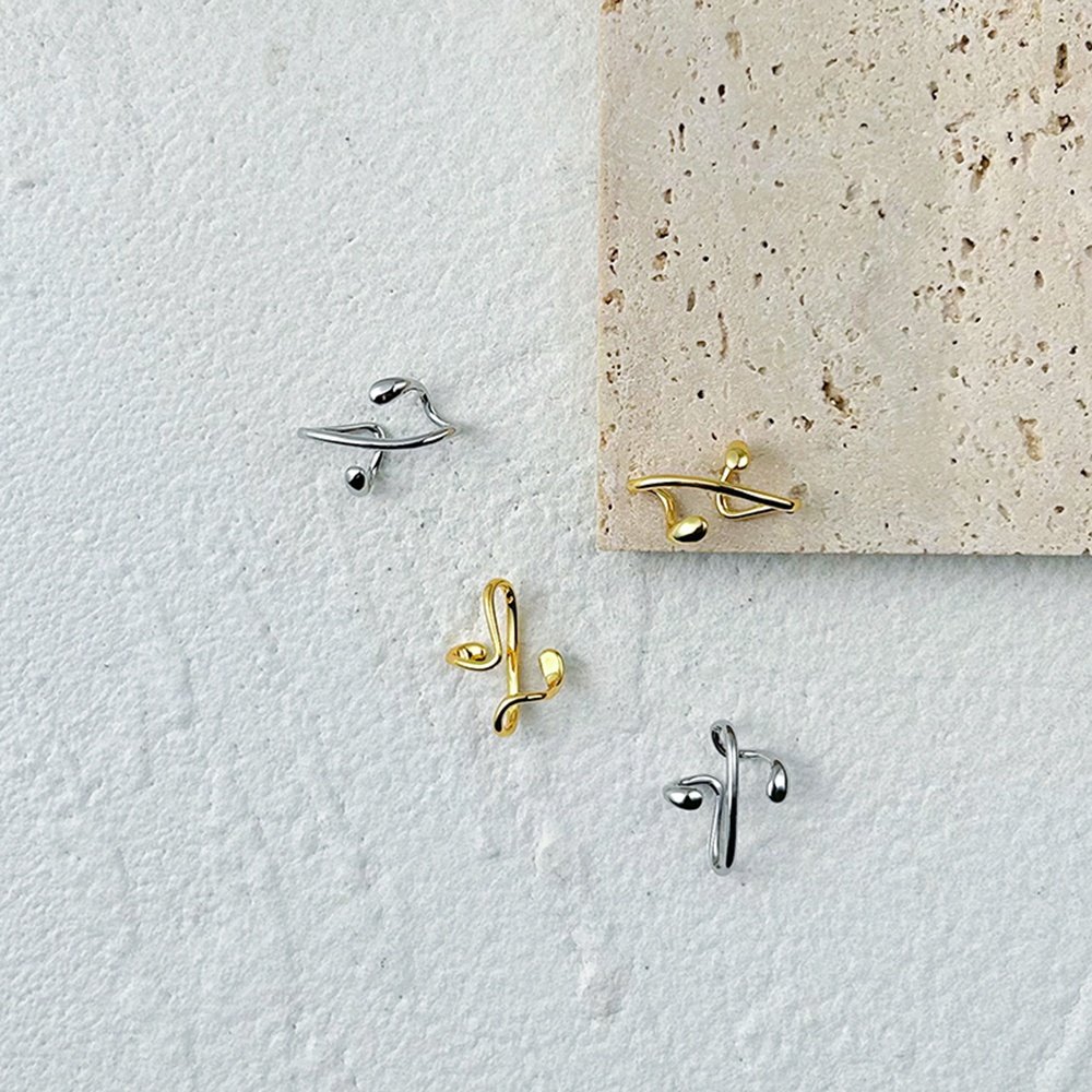 Original Design 18K Gold Plated Brass Jewelry New In Geometric Water Drop Ear Clip For Women Gift Earrings E221476