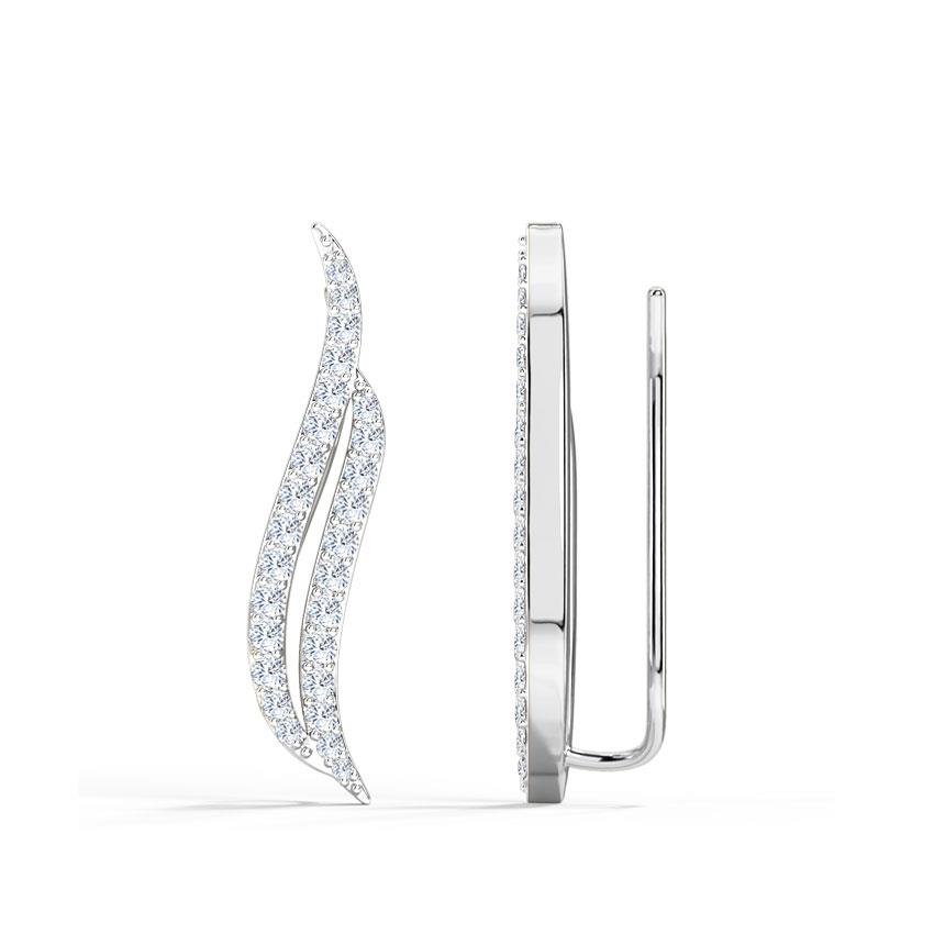 Custom 5A Cubic Zirconia Wholesale Women's High Fine Jewelry Engage Sweep Diamond 925 Sterling Silver Wedding Diamond Ear Cuffs