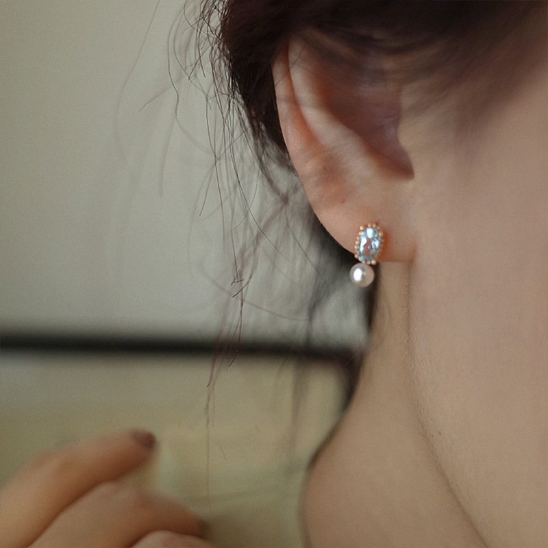 DAIHE 2024 Wholesale Price Korea Style Earrings Women Luxury Fashion Jewelry Pearl Zircon Earrings