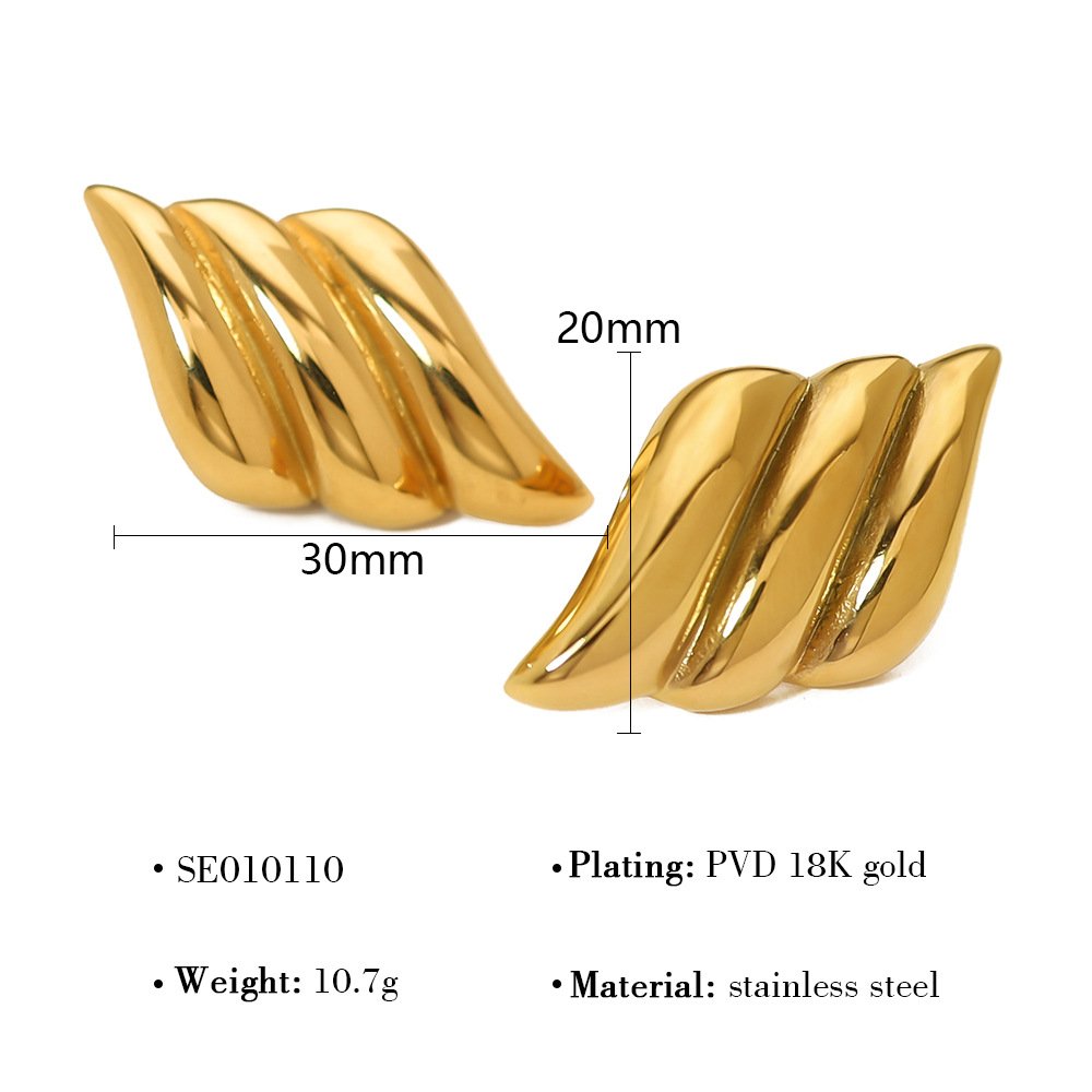 18K Gold Plated Non-Pierced Hip Hop Style Moissanite Zircon Square Cut Cuff Earrings Vintage Geometric Alloy Jewelry Engagement