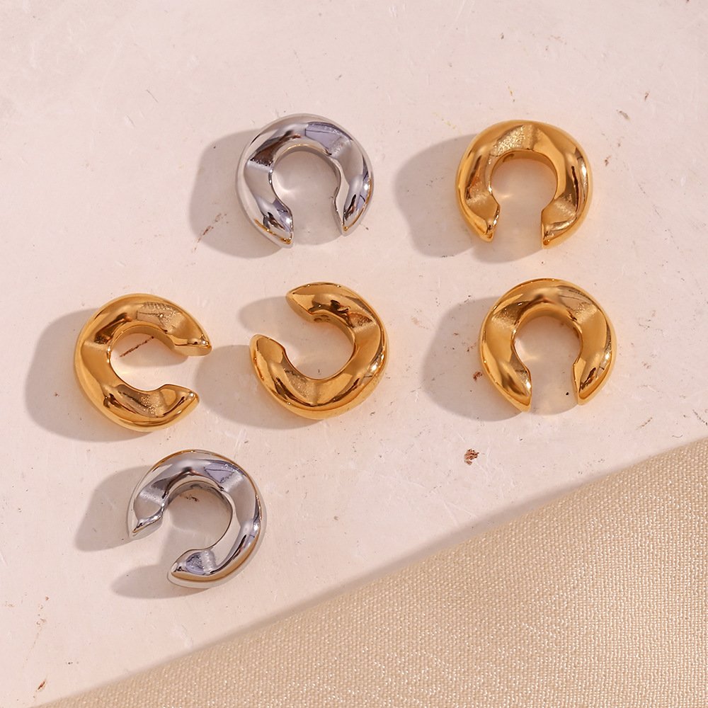 Cuff Earrings Stainless Steel Ear Cuffs Jewelry Women Pendientes De Moda Ear Cuff Acero Inoxidable Boucles D'oreilles Brincos