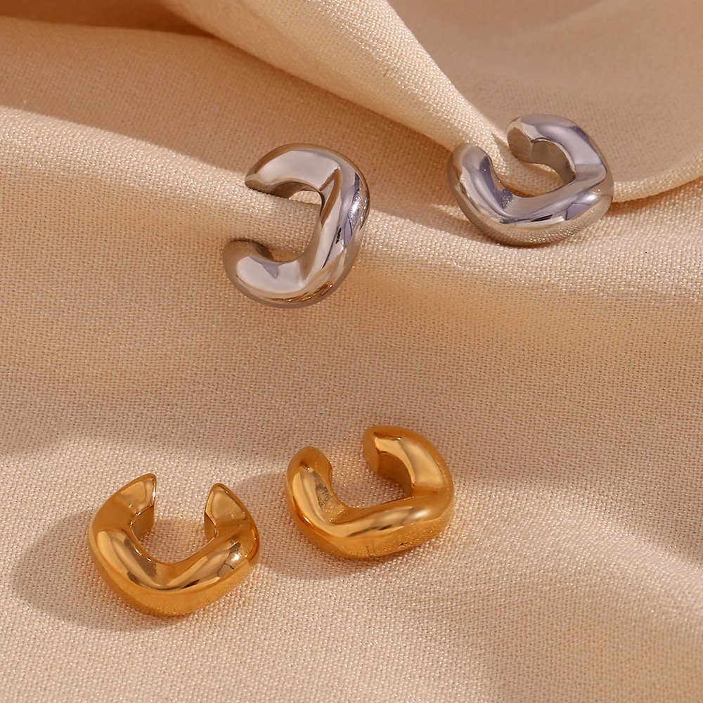 Cuff Earrings Stainless Steel Ear Cuffs Jewelry Women Pendientes De Moda Ear Cuff Acero Inoxidable Boucles D'oreilles Brincos
