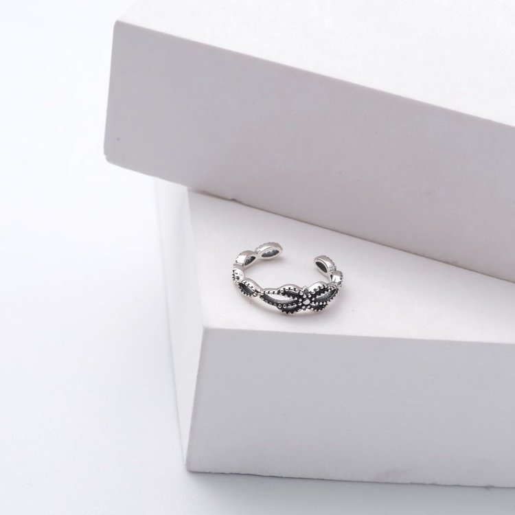 2024 Fashion 925 sterling silver vintage minimalist ear bone clips nickel free jewelry rhombus medieval style women cuff earring