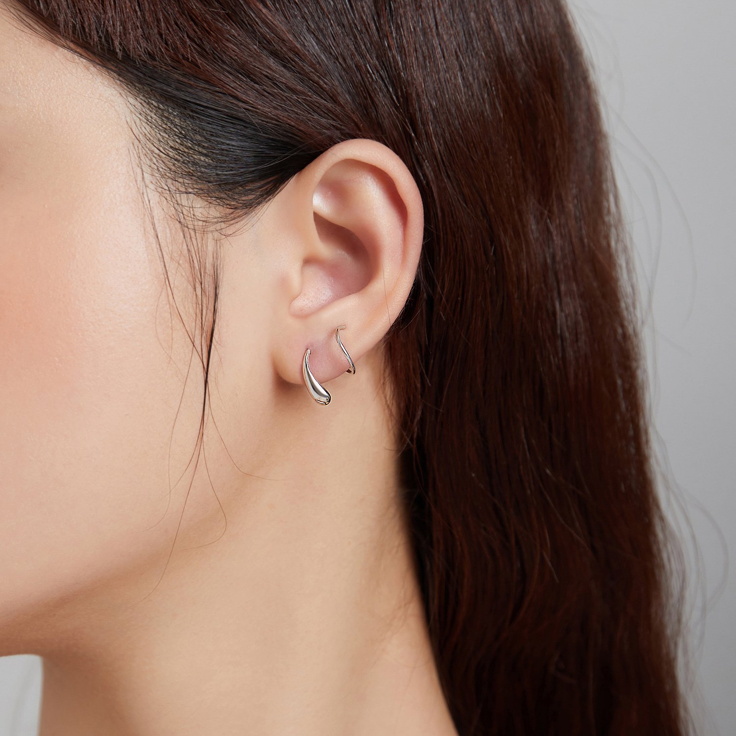 925 Sterling Silver Twist Earrings Minimalist Cuff Clip-on Ear Cilp Earrings for Women