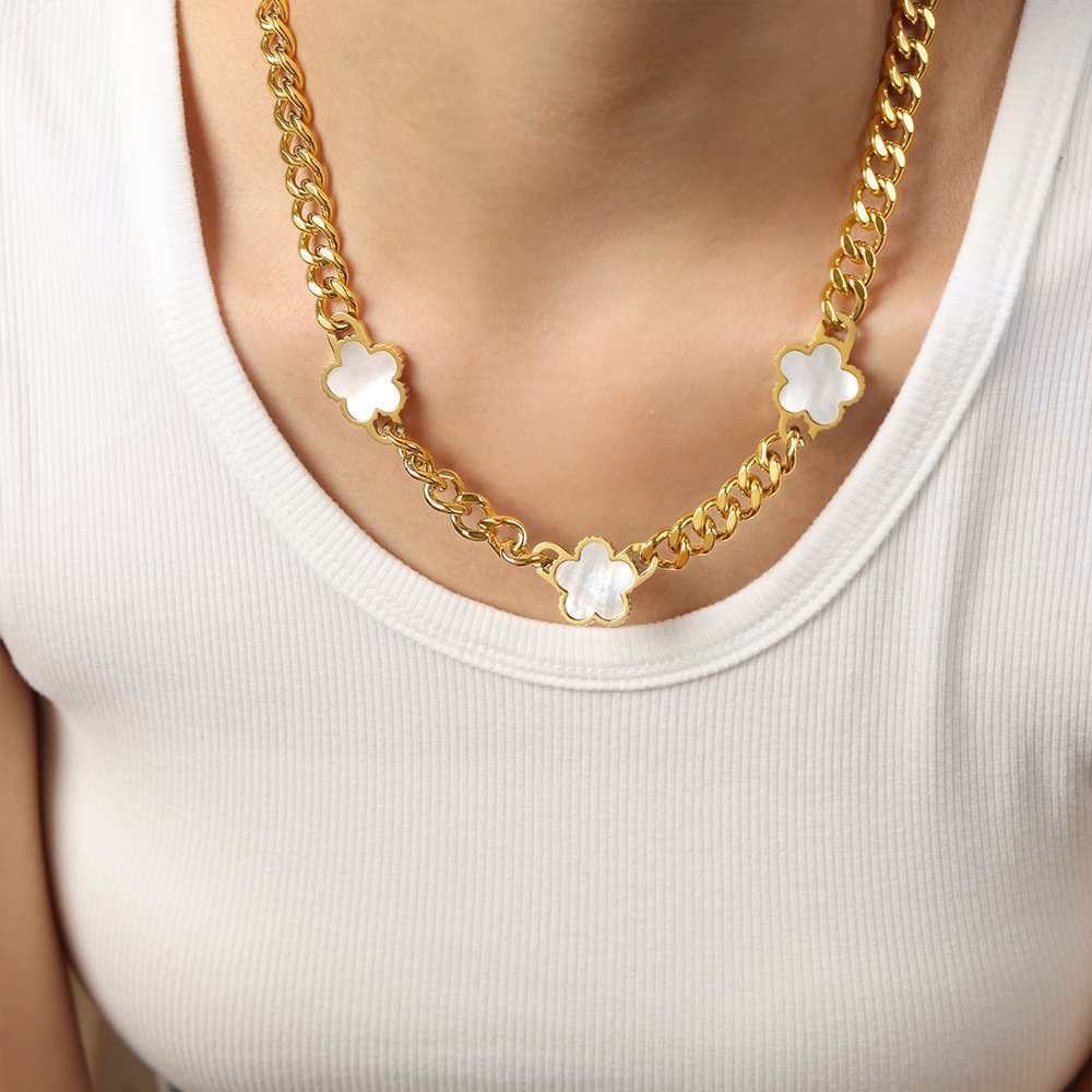 Designer jewelry 18K Gold plated Lucky Clover bracelet Necklace Earrings brand Van Cleef Bracelet jewelry