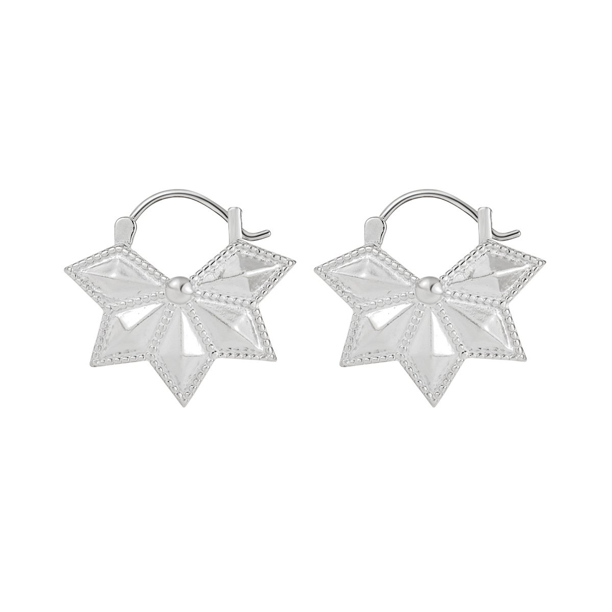 Promotion High Quality 925 Sterling Silver Maple Leaves Fine Piercing Cuff Earrings Jewelry For Women