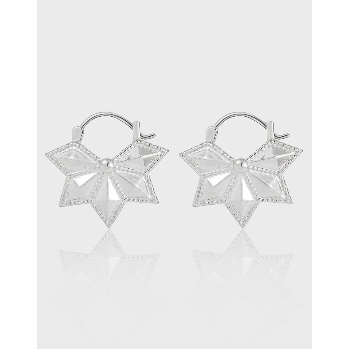 Promotion High Quality 925 Sterling Silver Maple Leaves Fine Piercing Cuff Earrings Jewelry For Women
