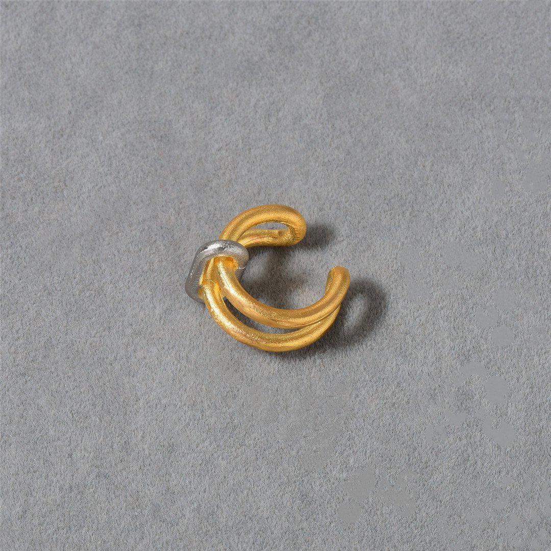 Mixed Plating Color Fashion Unique Cuff Earrings