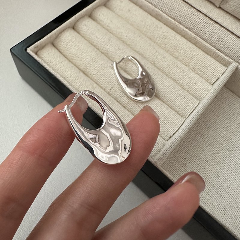 Trendy Japanese Korean Wedding Party Gift 925 Sterling Silver U-Shape Ear Cuff Earrings