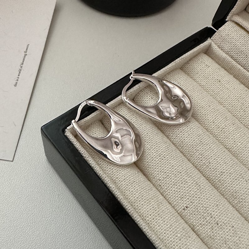 Trendy Japanese Korean Wedding Party Gift 925 Sterling Silver U-Shape Ear Cuff Earrings