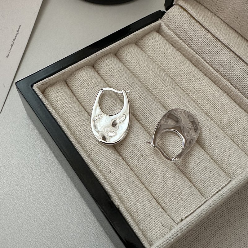 Trendy Japanese Korean Wedding Party Gift 925 Sterling Silver U-Shape Ear Cuff Earrings