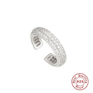 2022 NEW 925 Sterling Silver full Cz Diamond Ear Cuff Earring No Piercing
