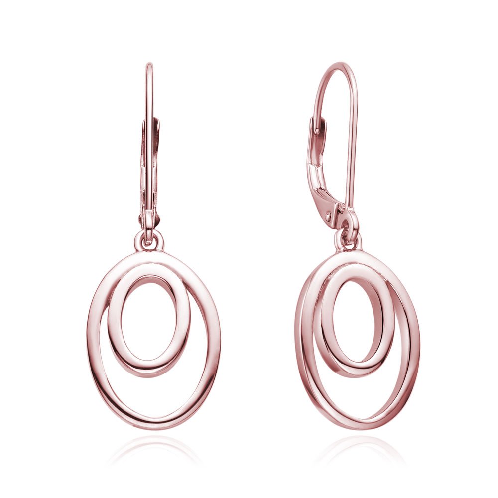 Fine Jewelry Plain Silver 925 Rhodium Drop Clip up Vintage Punk Earrings