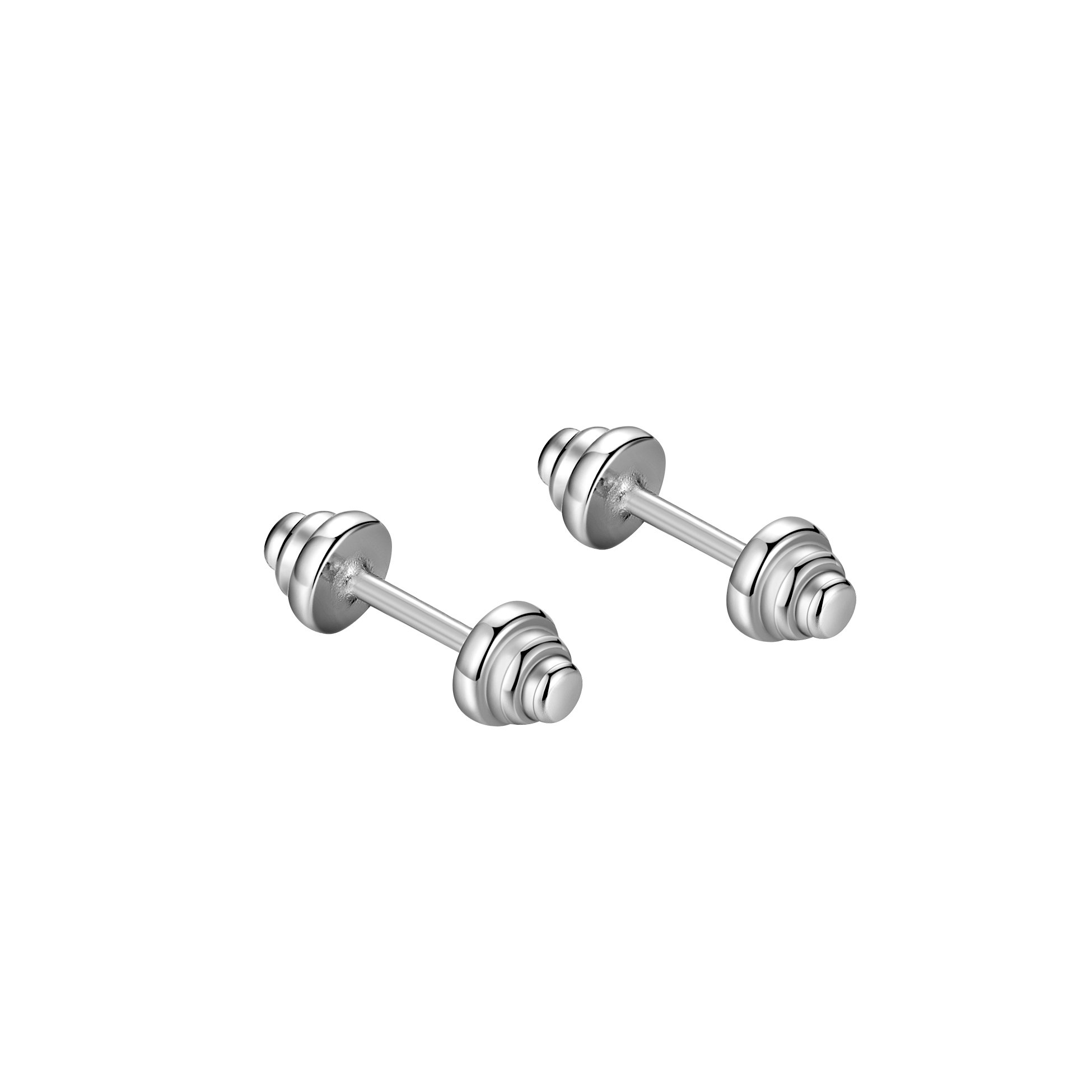 Simple 925 Sterling Silver Tiny Geometric Barbell Minimalist Vintage Fashion Fine Jewelry Gold Plated Cuff Clip Earrings Women