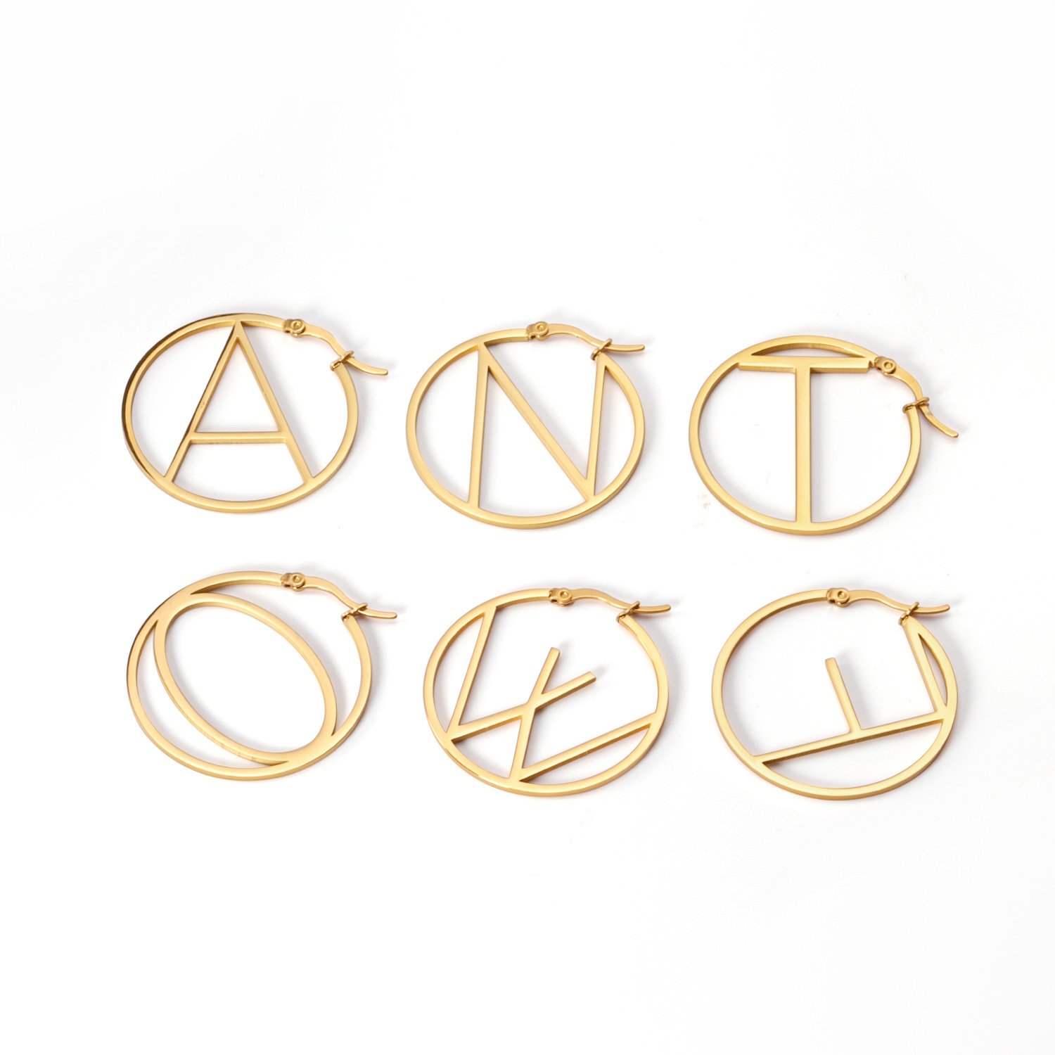 Stainless Steel Large 18K Gold Plated Lightweight Hypoallergenic Chunky Open Hoops Fashion Jewelry Hoop Earrings For Women