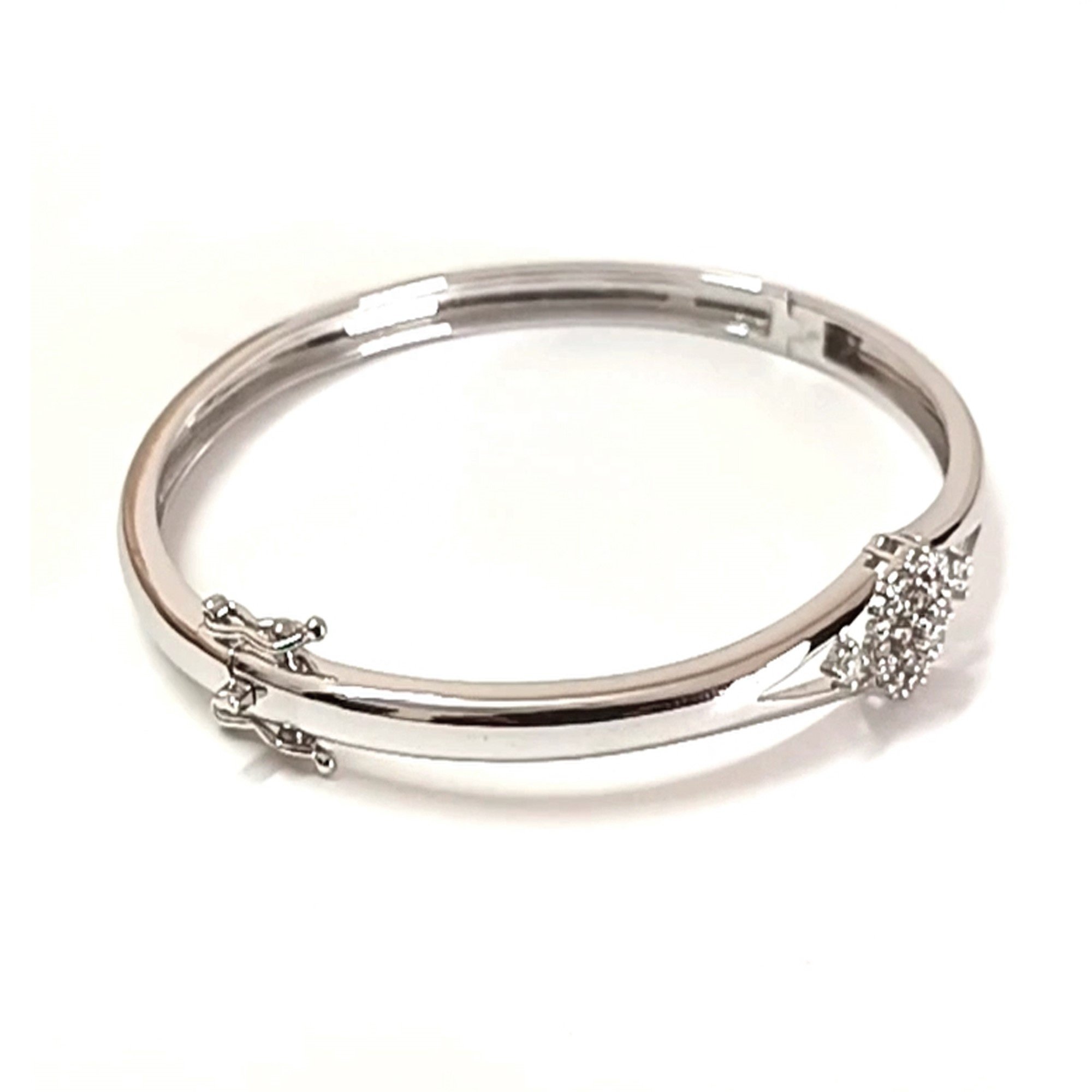 Golden Cuffs Best Design Single Piece Price 14K White Gold Genuine Natural Diamonds bracelet Gold Bracelet