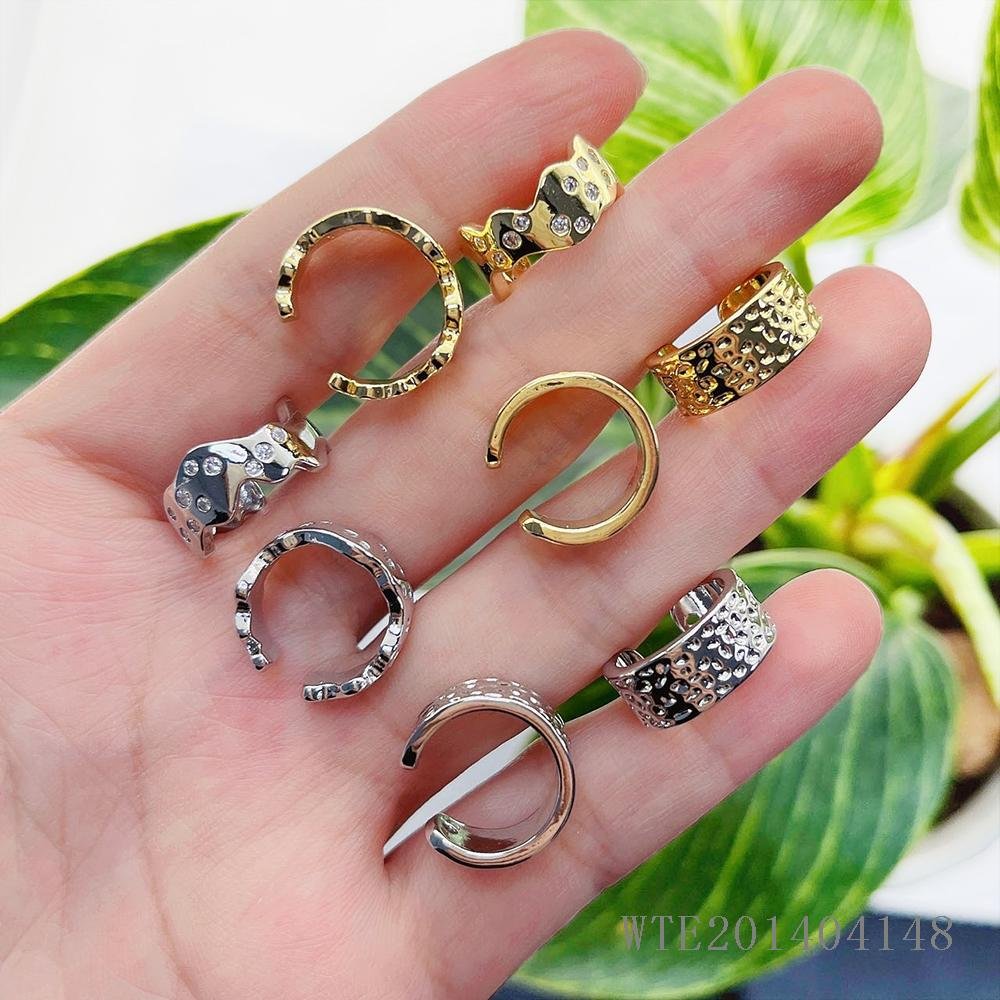 18K Gold Plated Earrings Bisuteria Fashion Ear Cuffs